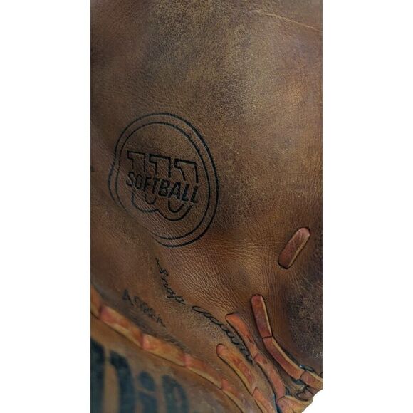 Wilson A9884 Softball Glove Brown Leather The Big Scoop Snap Action - Picture 6 of 8